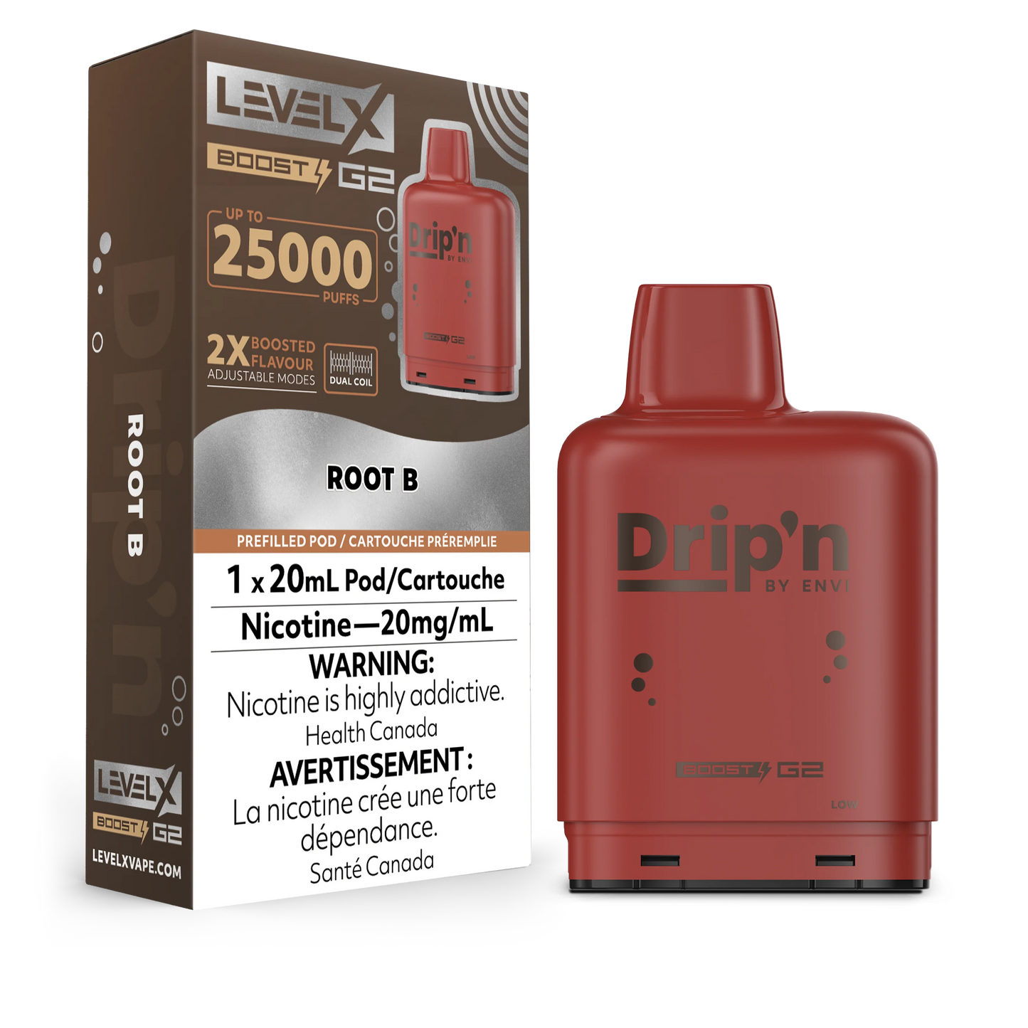 LEVEL X DRIP’N BOOST G2 25K ROOT B 20MG