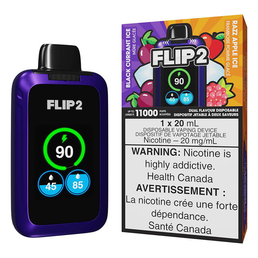 FLIP 2 11K BLACK CURRANT ICE/ RAZZ APPLE ICE 20MG