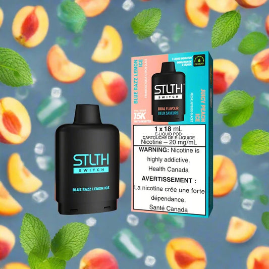 STLTH SWITCH 15K BLUE RAZZ LEMON ICE/JUICY PEACH ICE 20MG