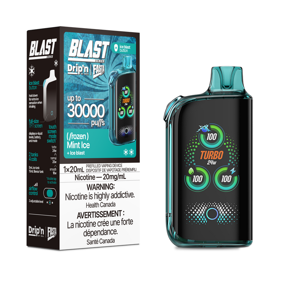 DRIP'N ENVI FASTA BLAST 30K 20MG FROZEN MINT ICE