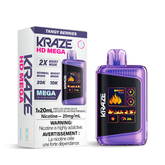 KRAZE MEGA 10-20K TANGY BERRIES 20MG