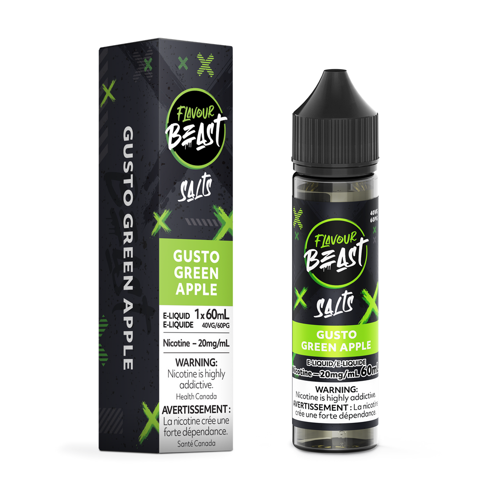 FLAVOUR BEAST 60ML GUSTO GREEN APPLE 20MG