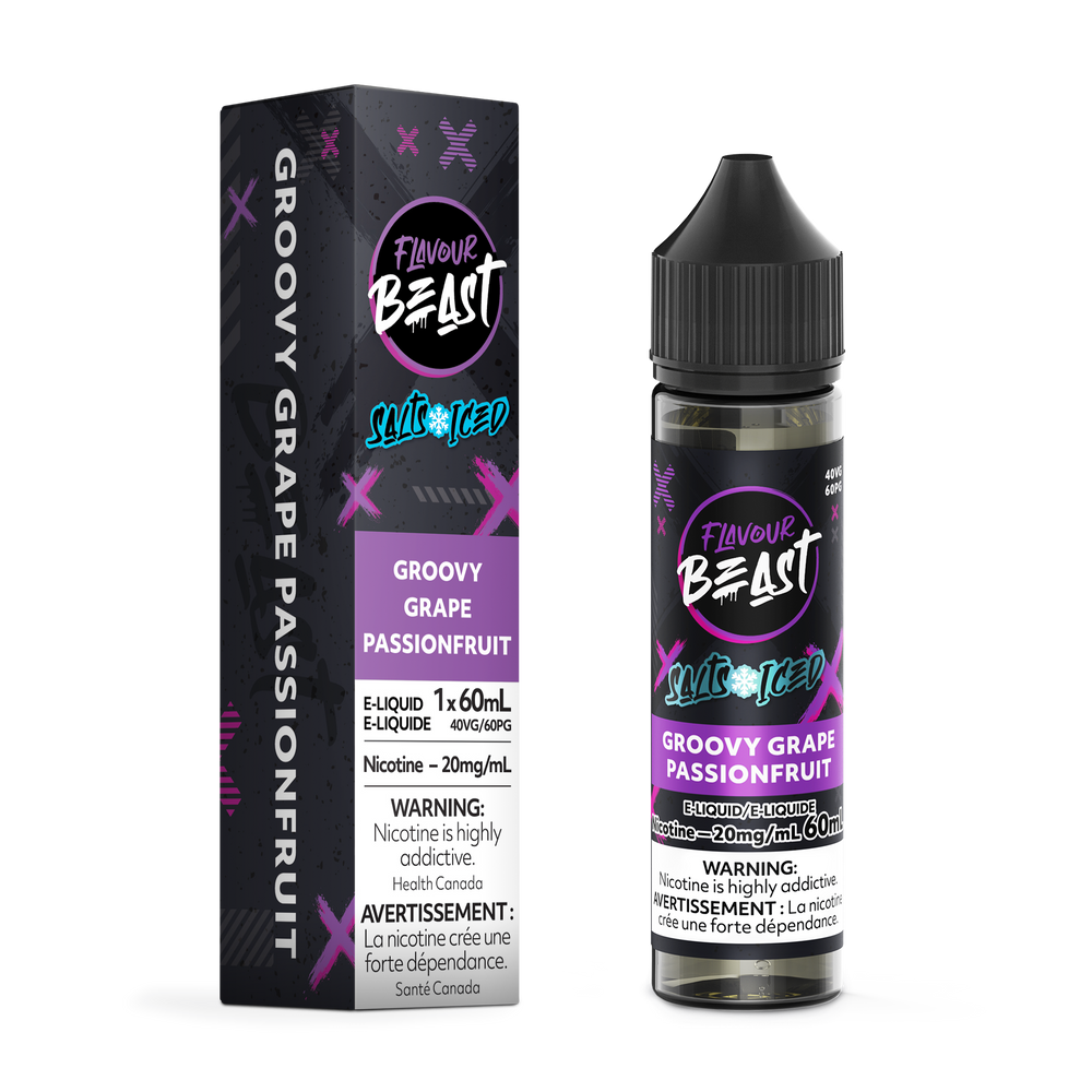 FLAVOUR BEAST 60ML GROOVY GRAPE PASSIONFRUIT ICED 20MG