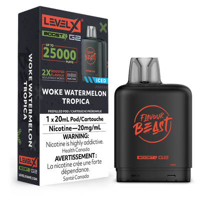 LEVEL X BOOST G2 25K WOKE WATERMELON TROPICA ICED 20MG