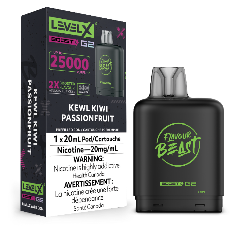 LEVEL X BOOST G2 25K KEWL KIWI PASSIONFRUIT 20MG