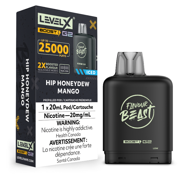 LEVEL X BOOST G2 25K HIP HONEYDEW MANGO ICED 20MG