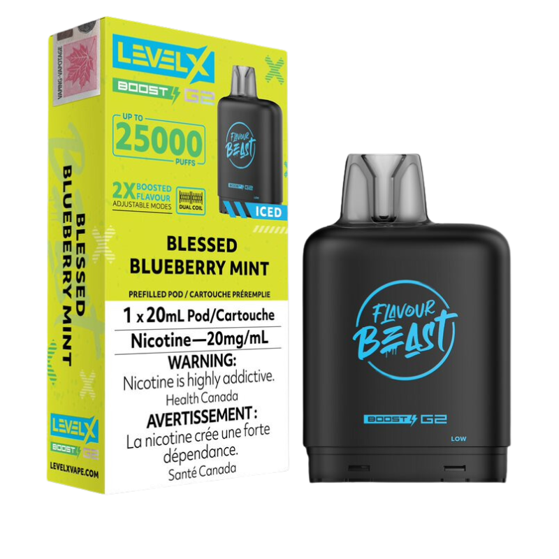 LEVEL X BOOST G2 25K BLESSED BLUEBERRY MINT ICED 20MG