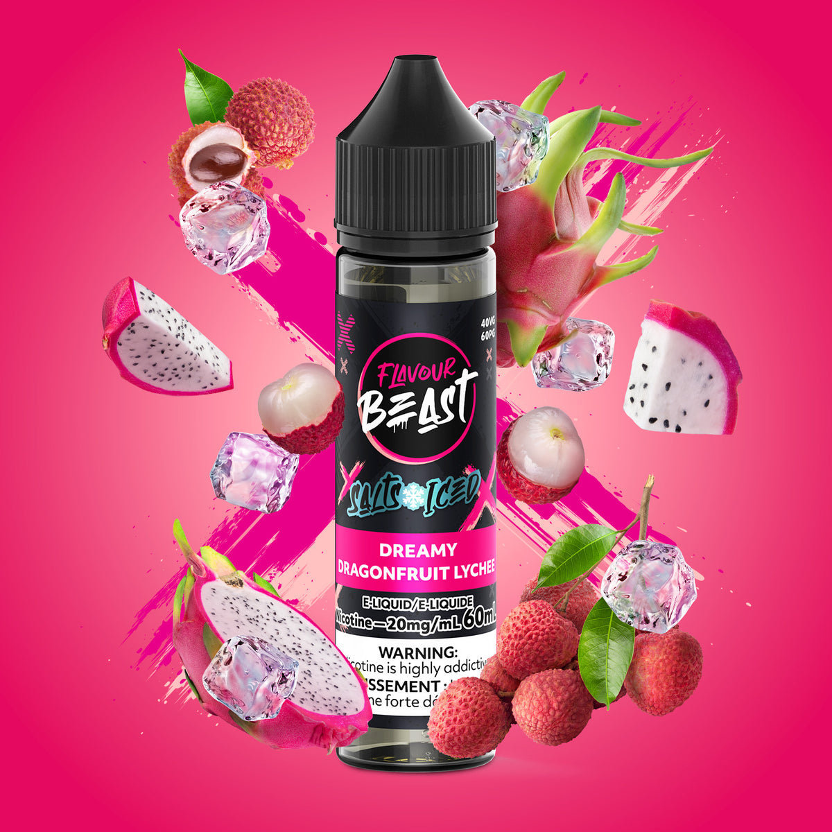 FLAVOUR BEAST 60ML DREAMY DRAGONFRUIT LYCHEE ICED 20MG