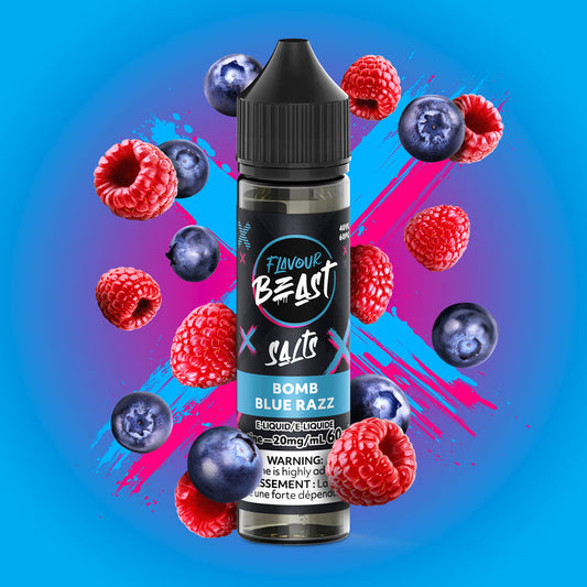 FLAVOUR BEAST 60ML BOMB BLUE RAZZ 20MG