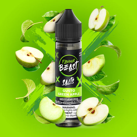 FLAVOUR BEAST 60ML GUSTO GREEN APPLE 20MG