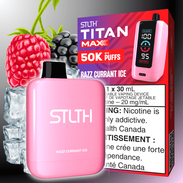 STLTH TITAN MAX 50K RAZZ CURRANT ICE 20MG