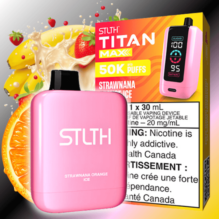 STLTH TITAN MAX 50K STRAWNANA ORANGE ICE 20MG