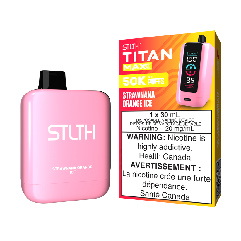 STLTH TITAN MAX 50K STRAWNANA ORANGE ICE 20MG