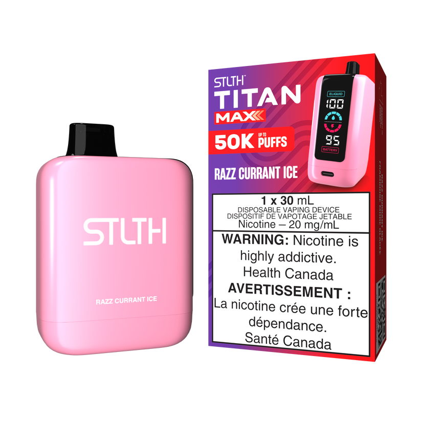 STLTH TITAN MAX 50K RAZZ CURRANT ICE 20MG