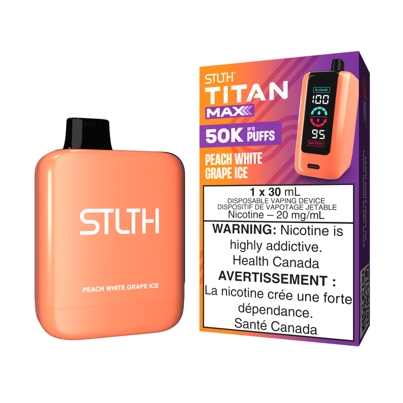 STLTH TITAN MAX 50K PEACH WHITE GRAPE ICE 20MG