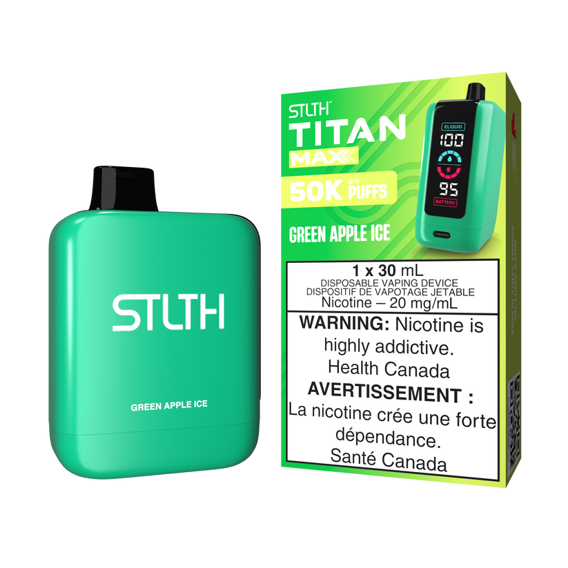 STLTH TITAN MAX 50K GREEN APPLE ICE 20MG