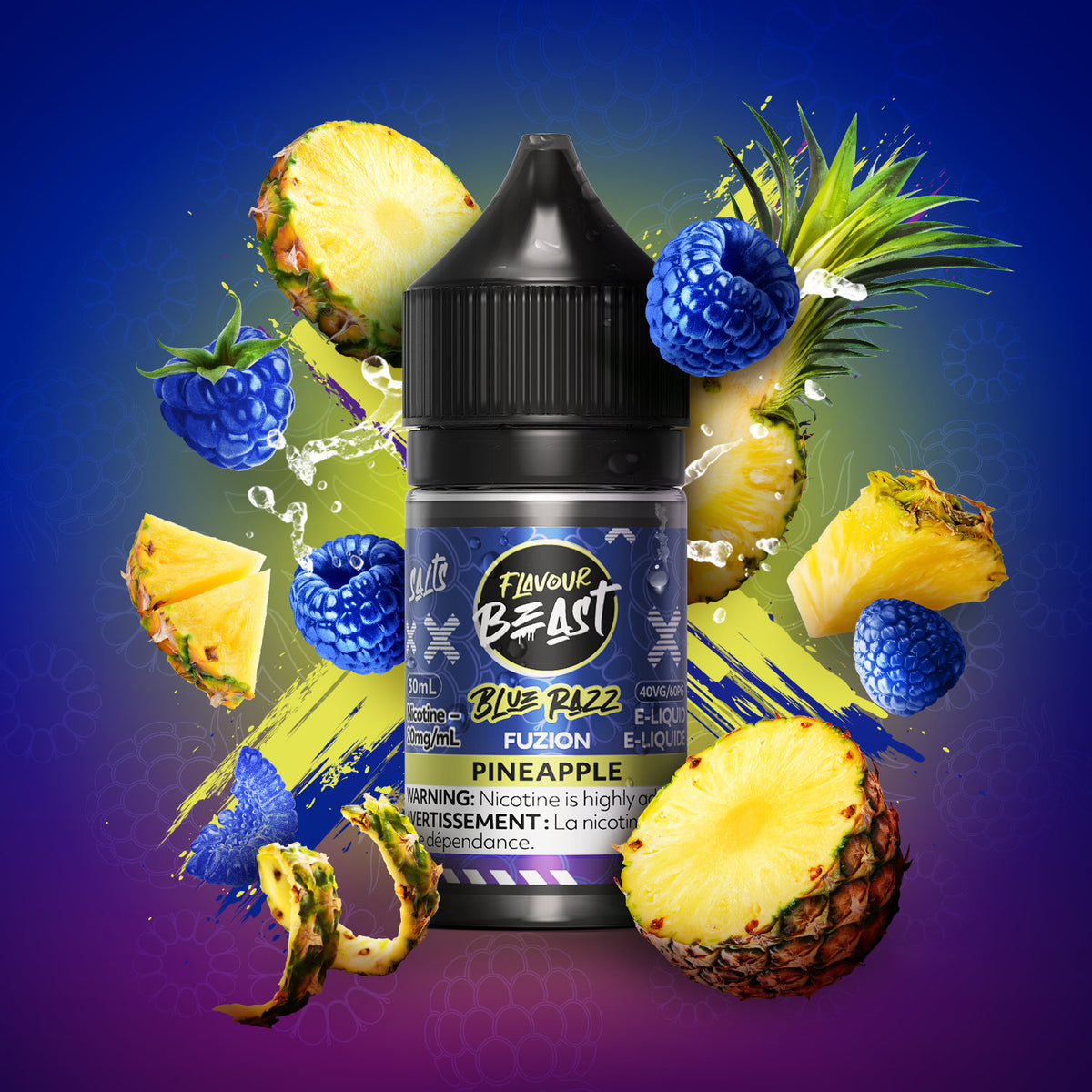 BLUE RAZZ FUZION PINEAPPLE 20MG 30ML