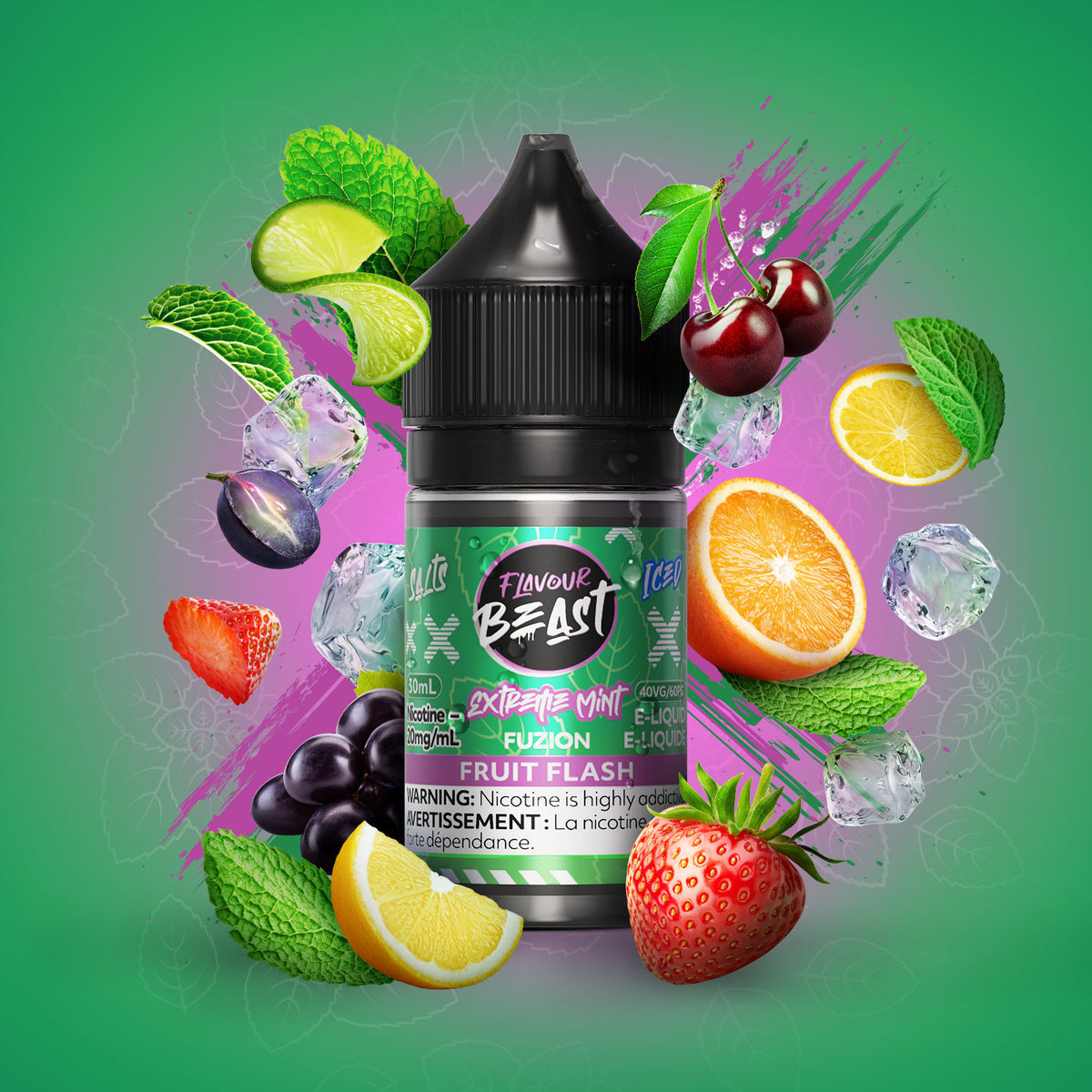 EXTREME MINT FUZION FRUIT FLASH ICED 20MG 30ML