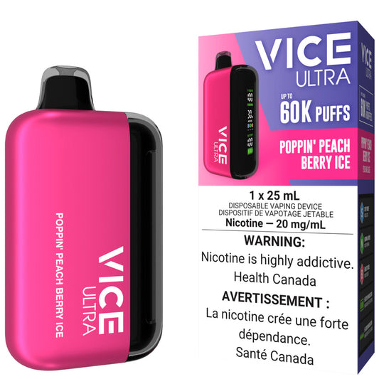 VICE ULTRA 60K POPPIN' PEACH BERRY ICE 20MG