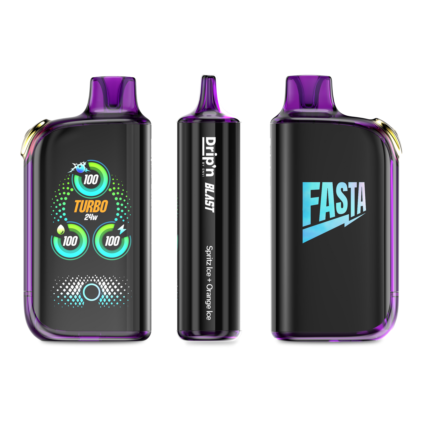 DRIP'N ENVI FASTA BLAST 30K 20MG FUSION SPRITZ ICE/ ORANGE ICE