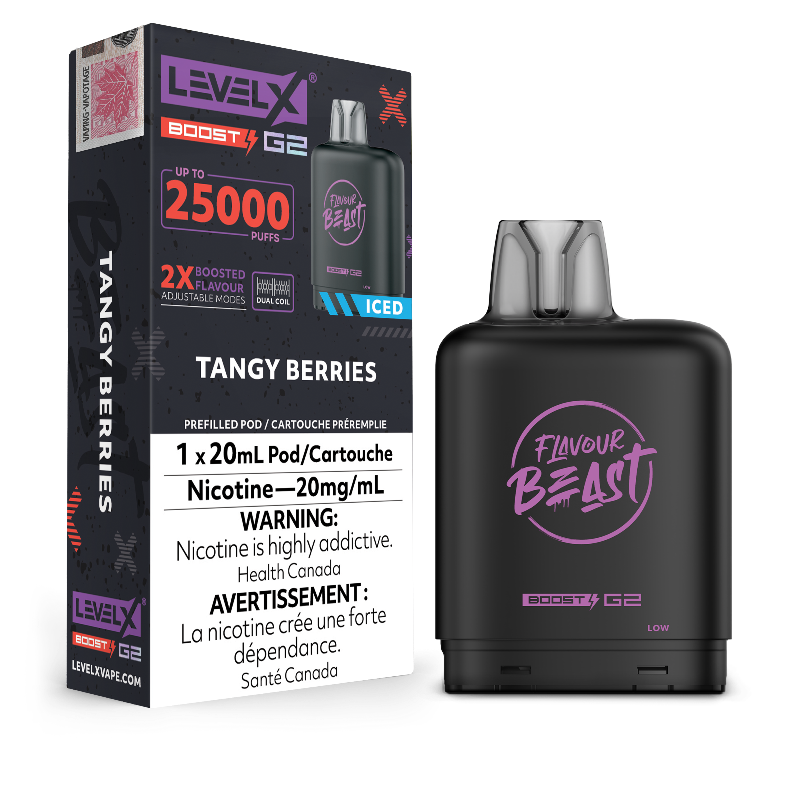 LEVEL X BOOST G2 25K TANGY BERRIES ICED 20MG