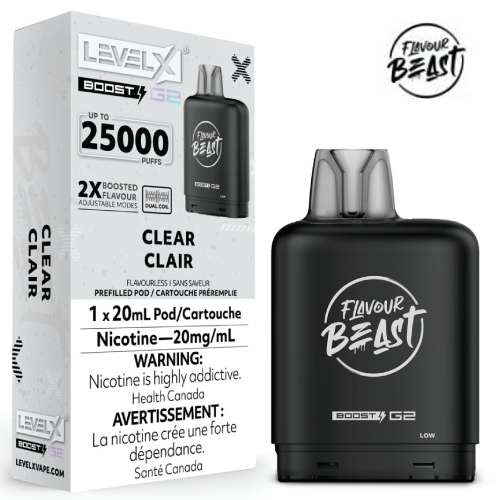 LEVEL X BOOST G2 25K CLEAR 20MG