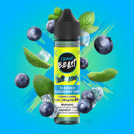 FLAVOUR BEAST 60ML  BLESSED BLUEBERRY MINT ICED 20MG