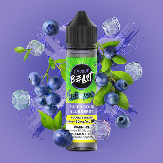 FLAVOUR BEAST 60ML SUPER SOUR BLUEBERRY ICED 20MG