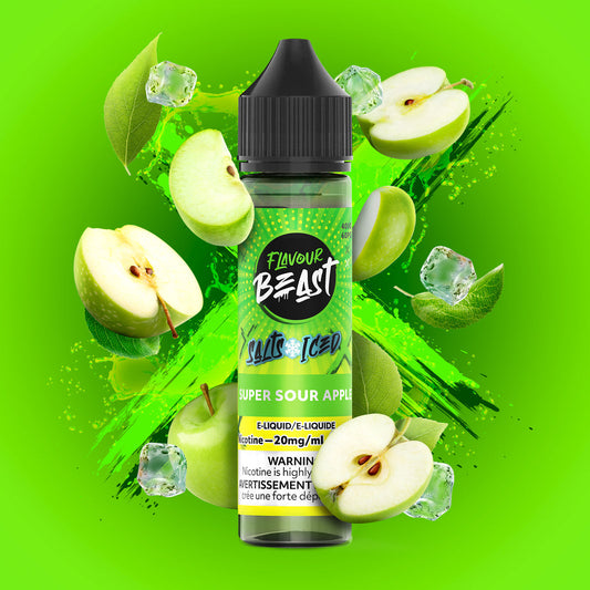 FLAVOUR BEAST 60ML SUPER SOUR APPLE ICED 20MG