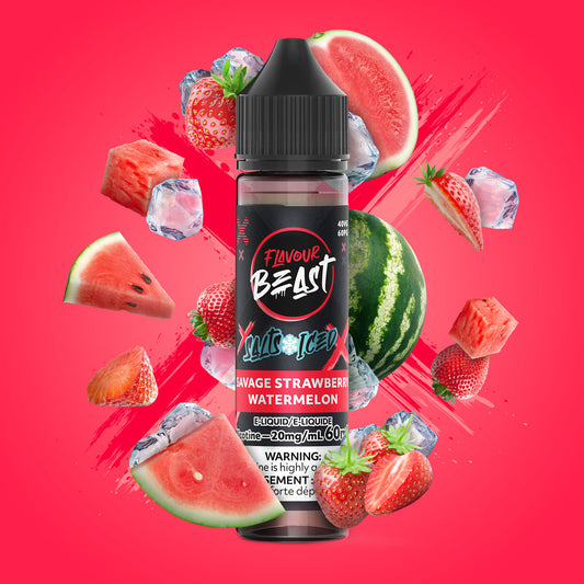 FLAVOUR BEAST 60ML SAVAGE STRAWBERRY WATERMELON ICED 20MG