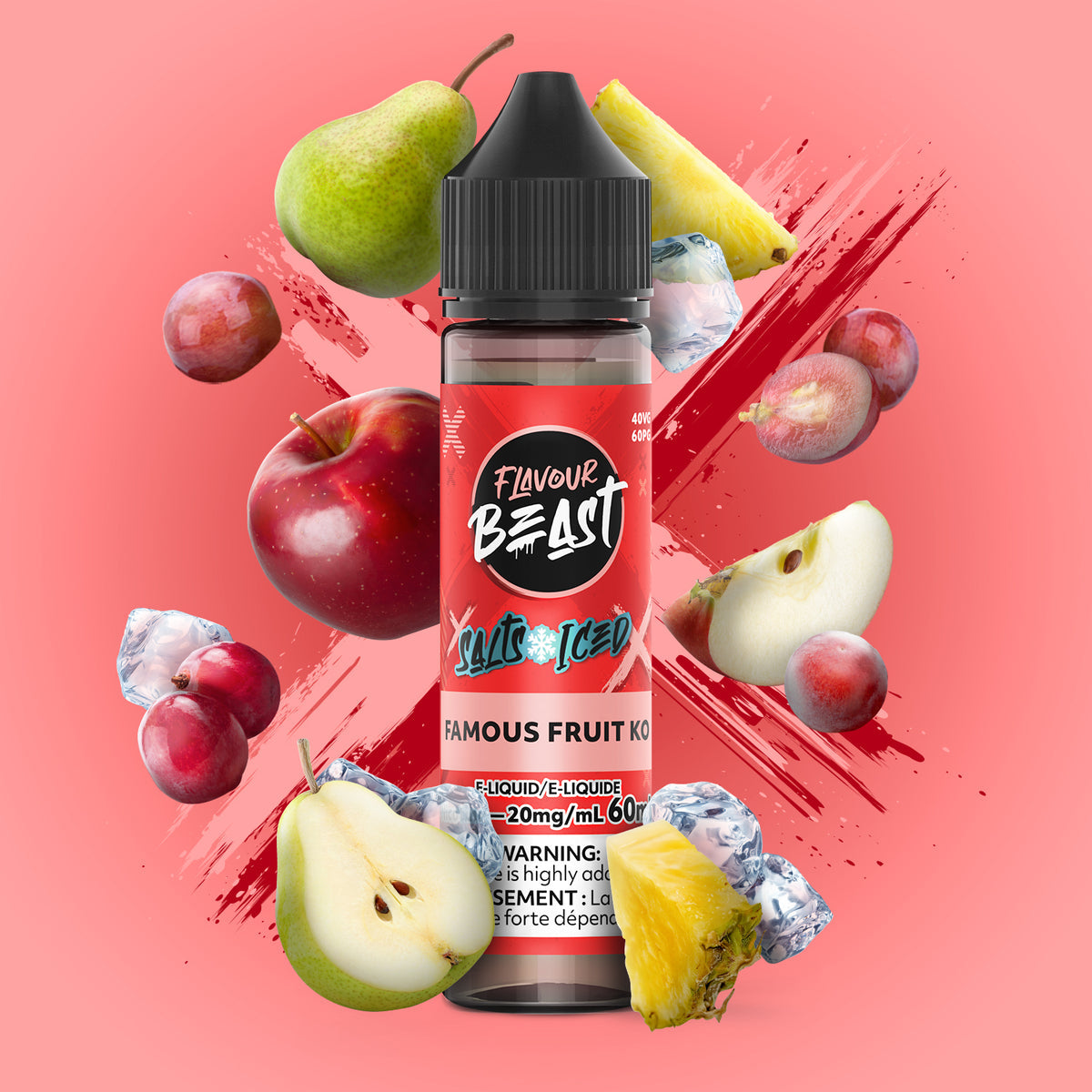 FLAVOUR BEAST 60ML FAMOUS FRUIT KO ICED 20MG