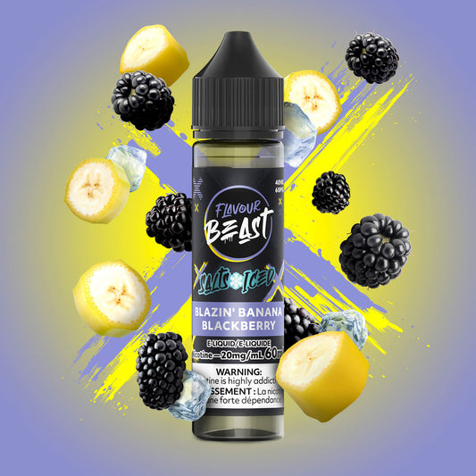 FLAVOUR BEAST 60ML BLAZIN' BANANA BLACKBERRY ICED 20MG