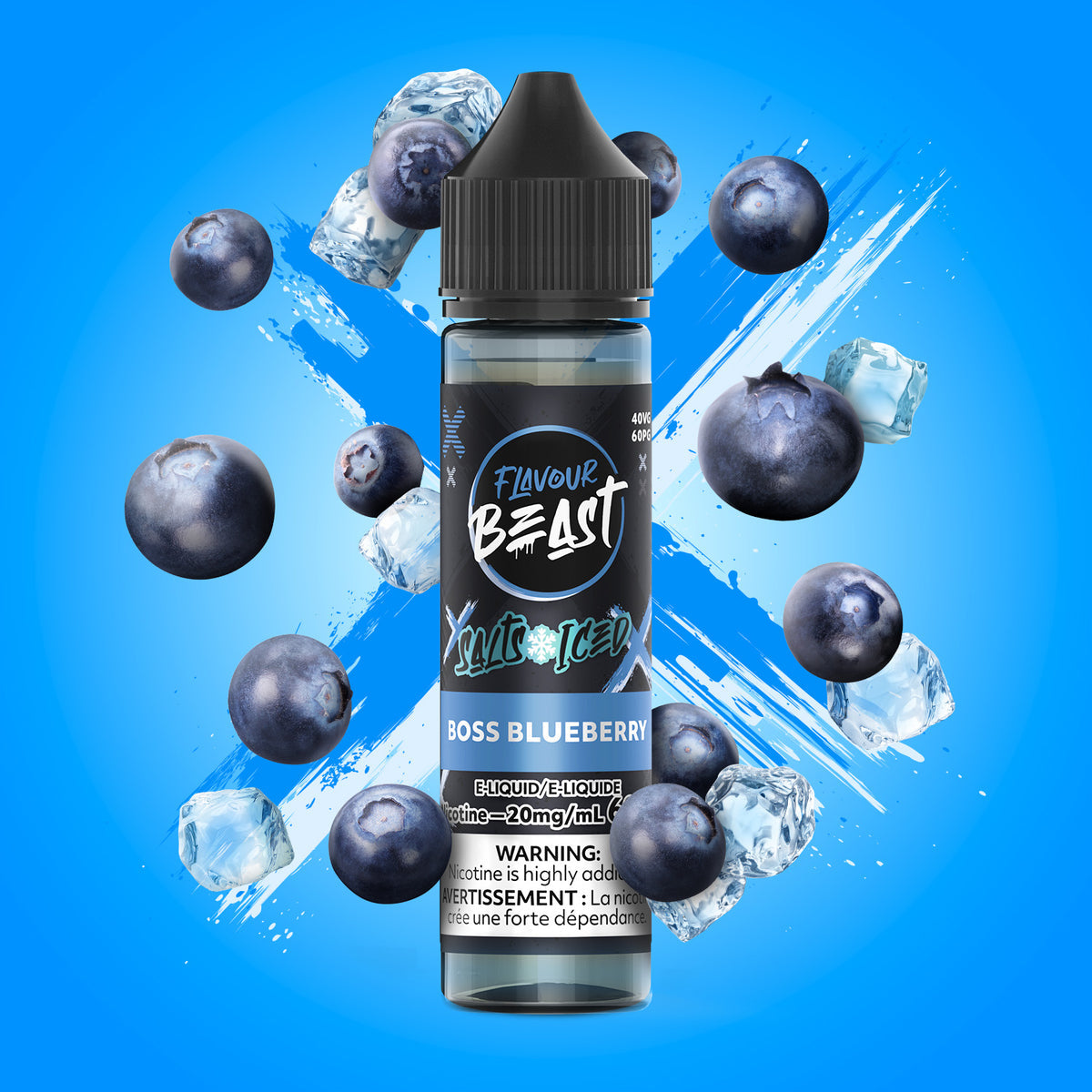 FLAVOUR BEAST 60ML  BOSS BLUEBERRY ICED 20MG