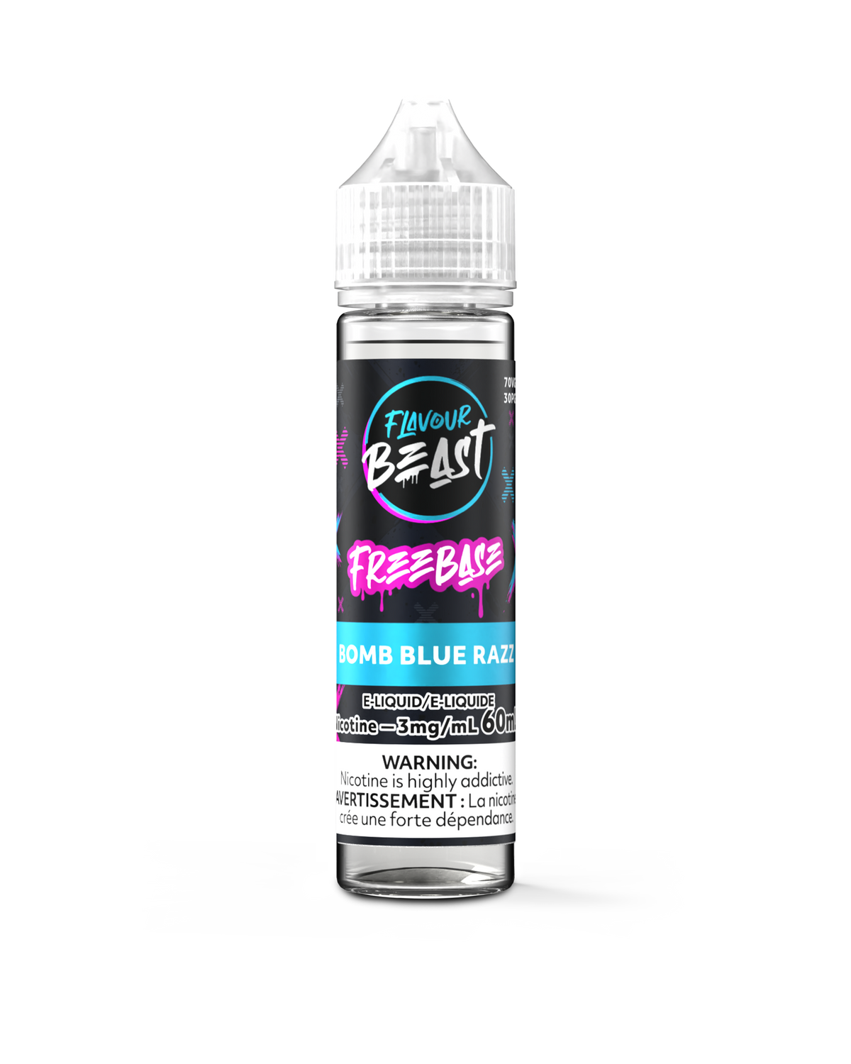 FLAVOUR BEAST 3MG  BOMB BLUE RAZZ 60ML