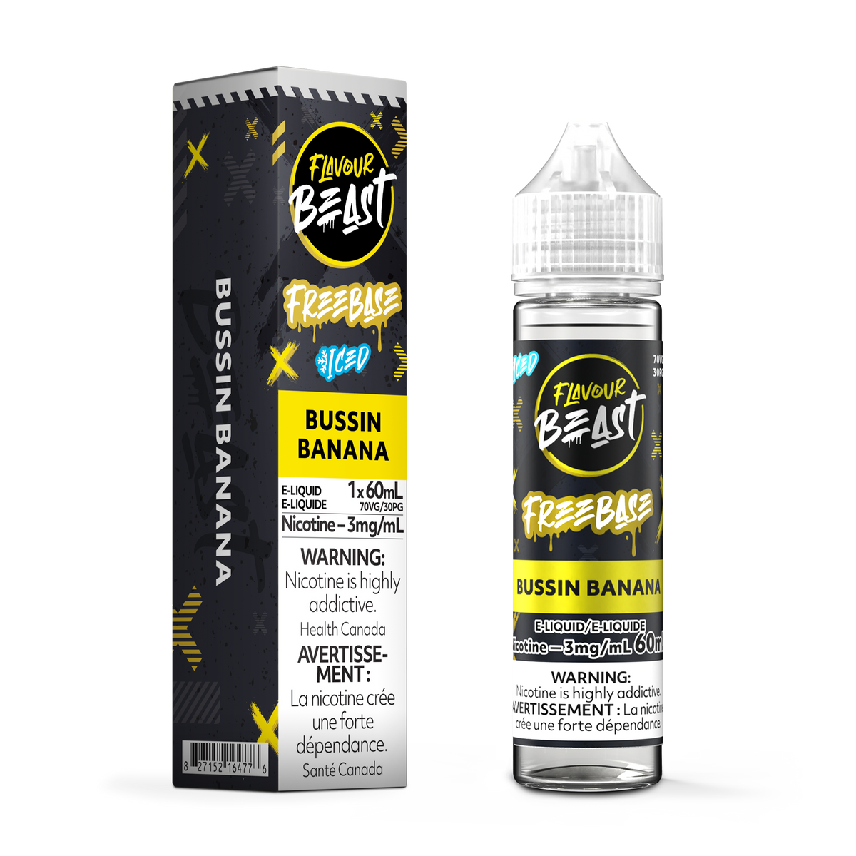 FLAVOUR BEAST 3MG BUSSIN' BANANA ICED 60ML