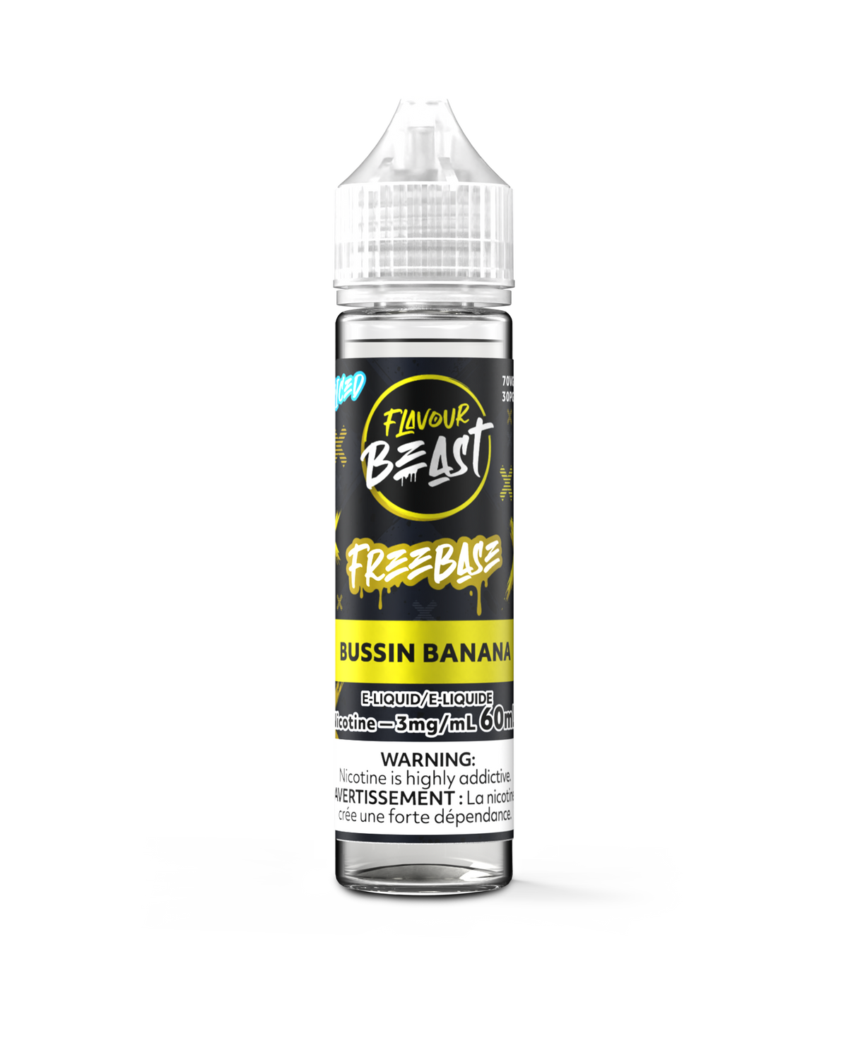 FLAVOUR BEAST 3MG BUSSIN' BANANA ICED 60ML