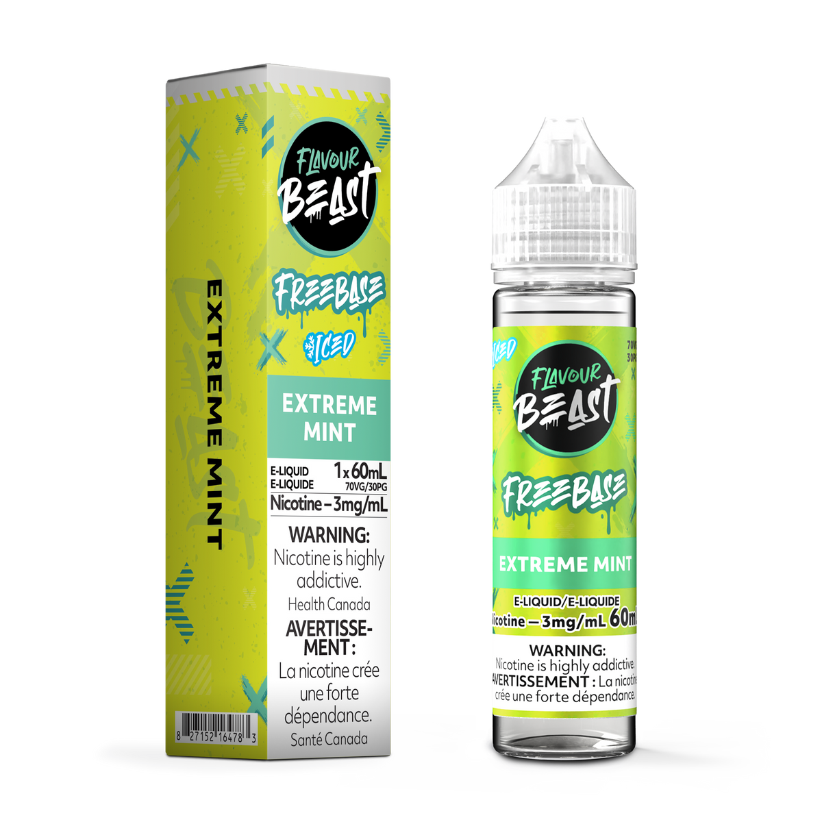 FLAVOUR BEAST 3MG  EXTREME MINT ICE 60ML