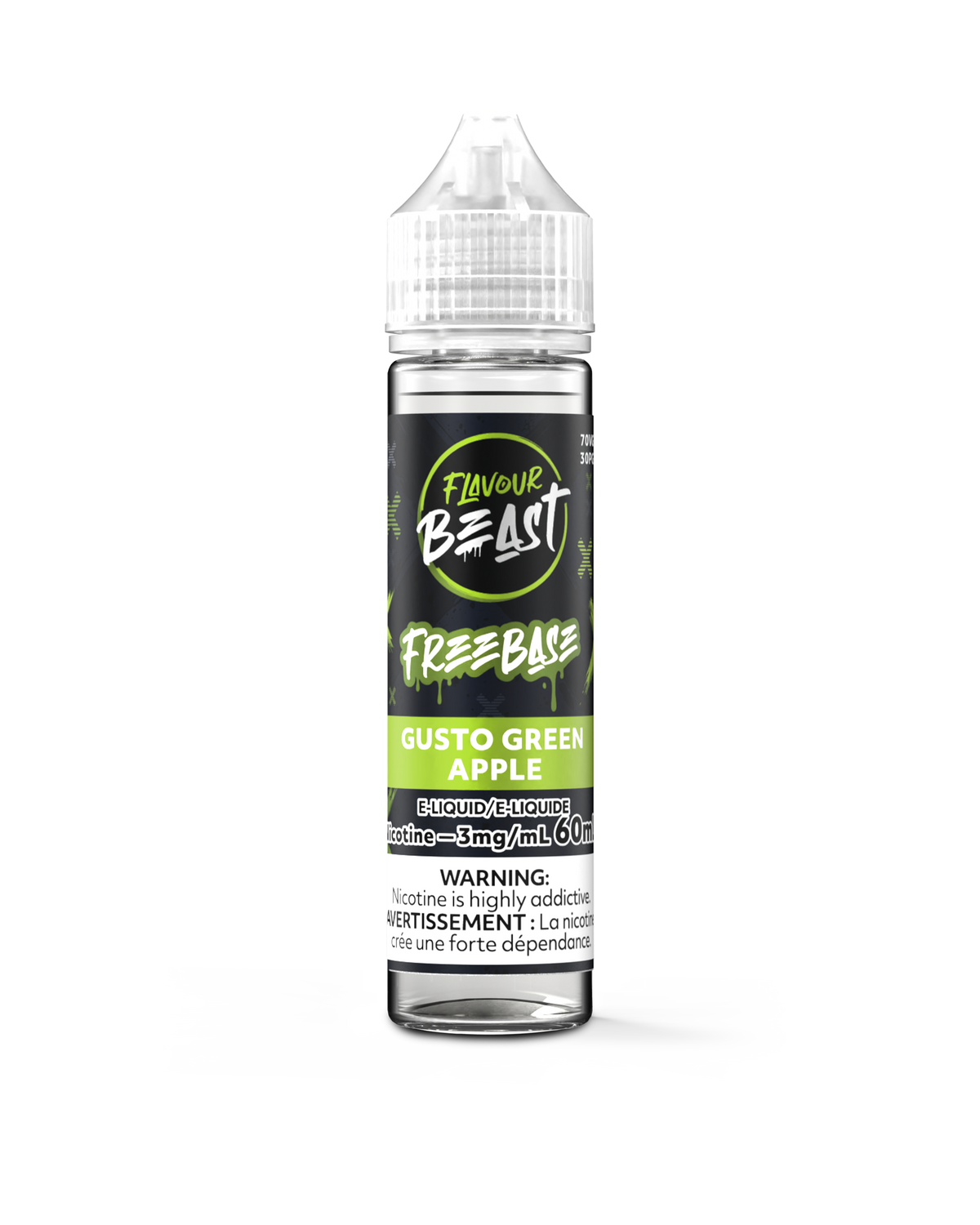 FLAVOUR BEAST 3MG  GUSTO GREEN APPLE 60ML