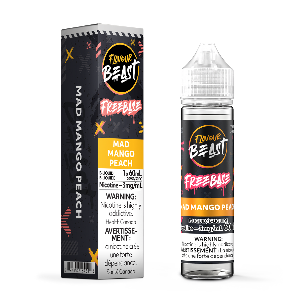 FLAVOUR BEAST 3MG MAD MANGO PEACH 60ML