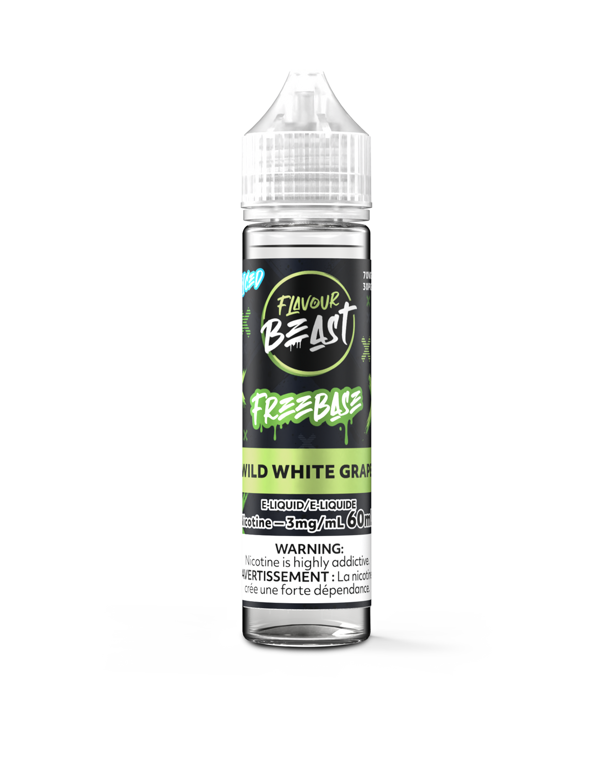 FLAVOUR BEAST 3MG  WILD WHITE GRAPE ICE 60ML