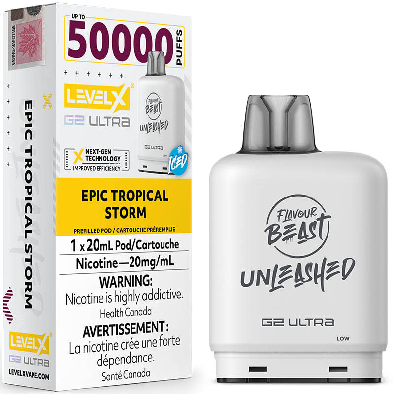 LEVEL X G2 ULTRA UNLEASHED 50K 20MG EPIC TROPICAL STORM ICED