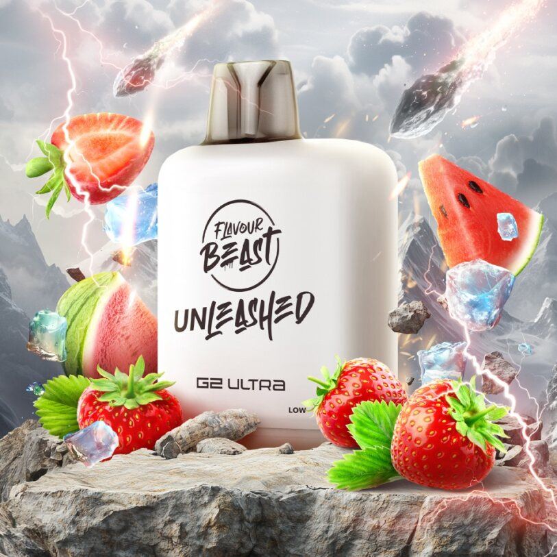 LEVEL X G2 ULTRA UNLEASHED 50K 20MG EPIC STRAWBERRY WATERMELON ICED
