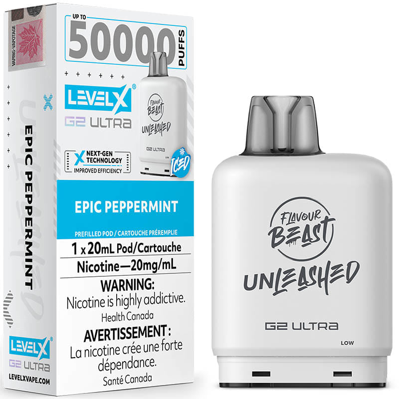 LEVEL X G2 ULTRA UNLEASHED 50K 20MG EPIC PEPPERMINT ICED