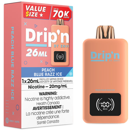 DRIP'N 70K(26ML) PEACH BLUE RAZZ ICE 20MG
