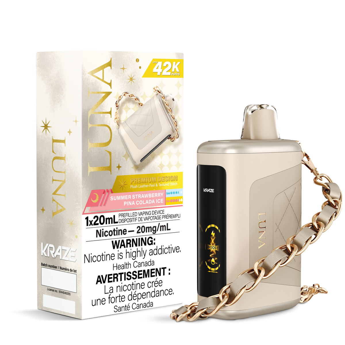 KRAZE LUNA 42K SUMMER STRAWBERRY PINA COLADA ICE 20MG