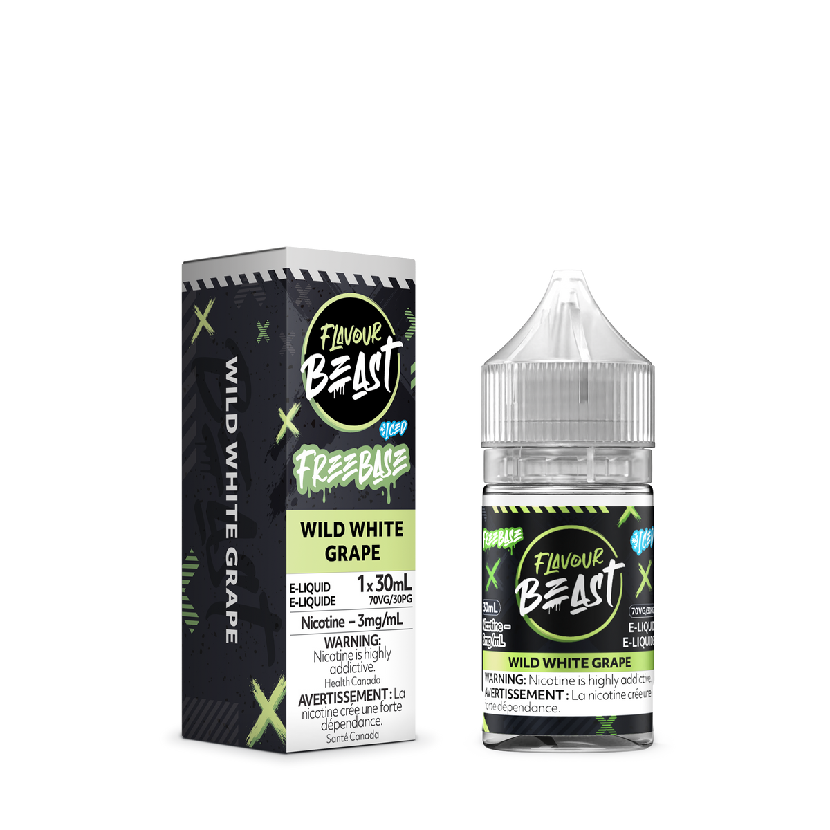 FLAVOUR BEAST 3MG WILD WHITE GRAPE ICED 30ML