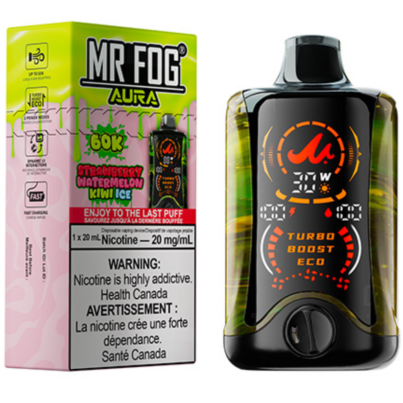 MR FOG AURA 60K STRAWBERRY WATERMELON KIWI ICE 20MG