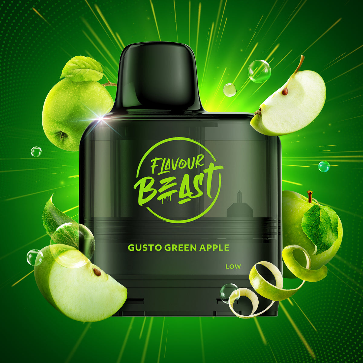 LEVEL X G2 32K  2+10ML  GUSTO GREEN APPLE 20MG