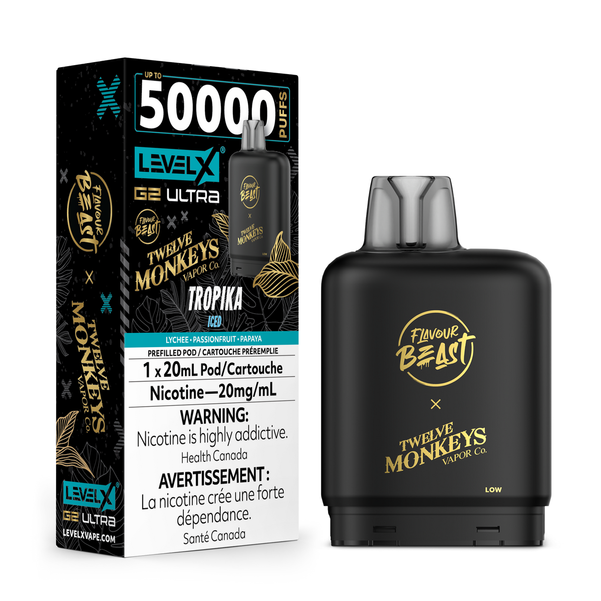 LEVEL X G2 ULTRA TWELVE MONKEYS 50K TROPIKA ICED 20MG