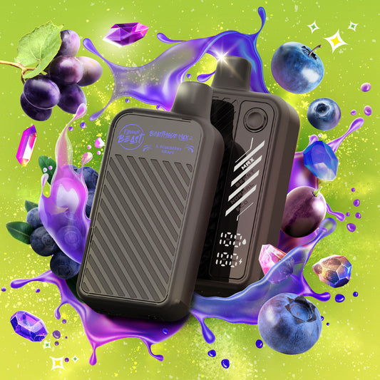 50K BEAST MODE MAX 2 GUSHIN’ SOUR BLUEBERRY GRAPE 20MG